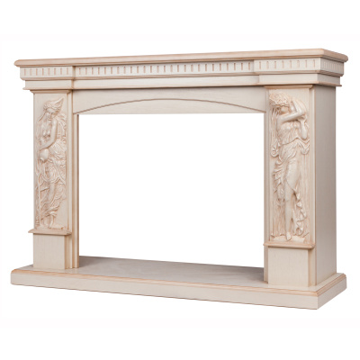 Портал для электрокамина Diva 33 WT Белый дуб с бежевой патиной