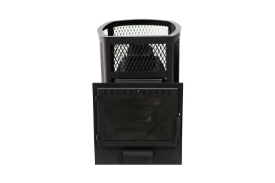  Чугунная банная печь НМК "Сибирь-20". Панорамная дверца (сетка)