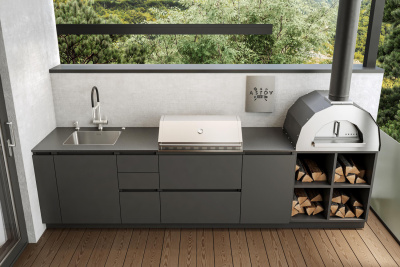 Кухня Astov BBQ № 4 (ширина 3300 мм)(готовое решение) Кухня Astov BBQ № 4 (ширина 3300 мм)(готовое решение)