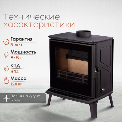  Печь-камин Loki Canada black