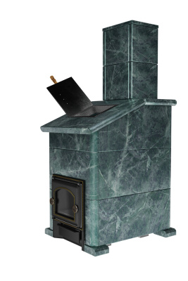  Премиальная банная печь "Сибирь-25" без ВТК в облицовке "Президент" змеевик