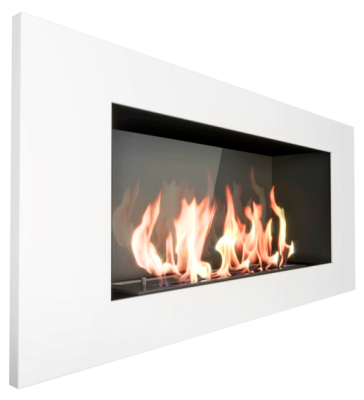 Биокамин Zefire Elliot 900 с белой рамкой и стемалитом