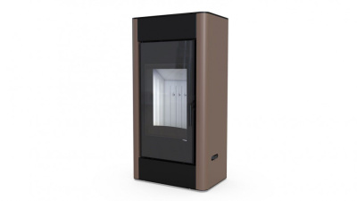  Печь-камин Defro HOME SOLUM, 9кВт, коричневая стал ь