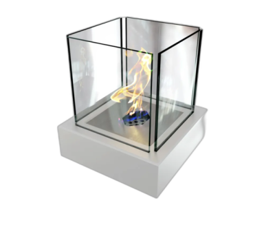 Биокамин Zefire Quant metall белый