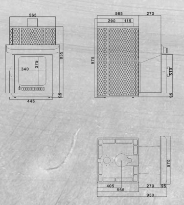  Банная печь Фёрингер Паровая Квадра (Сетка)