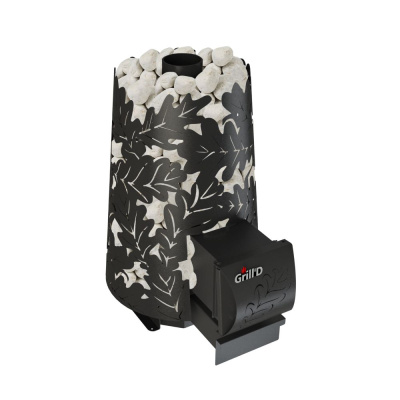  Банная печь Grill'D Dubravo Mini (длинный вынос, дверца со стеклом)