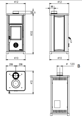  Печь La Nordica Tea (черная или белая)