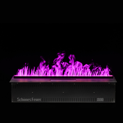 Встраиваемый электрический Schönes feuer 3D-камин FireLine 800 RGB (черная панель)