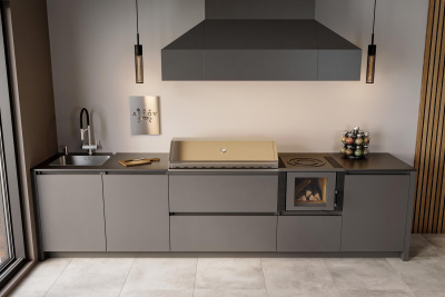 Кухня Astov BBQ № 5 (ширина 3500 мм)(готовое решение)