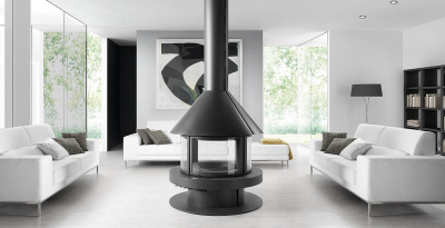 Дровяной камин ROCAL GALA центральный стальной