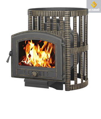  Чугунная банная печь Везувий Легенда ковка 16 (224)
