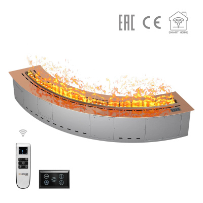 Паровой камин Airtone Vepo Radial 1000 мм (розовое золото зеркало)