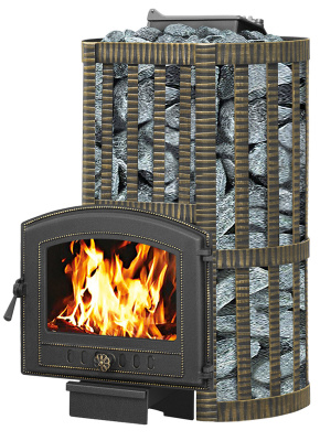  Чугунная банная печь Везувий Ураган ковка 28 (224)