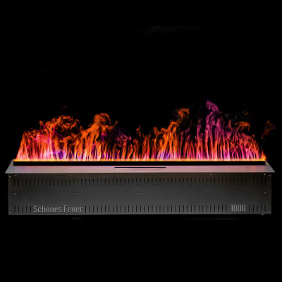 Встраиваемый электрический Schönes feuer 3D-камин FireLine 1000 (черная панель)