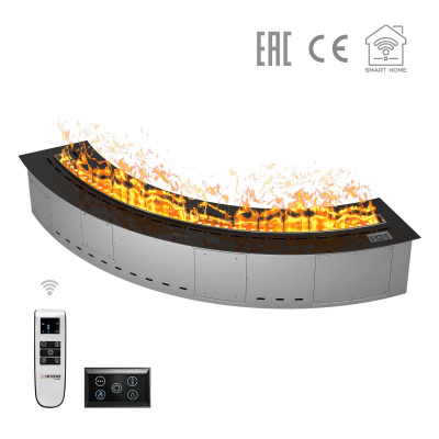 Паровой камин Airtone Vepo Radial 1000 мм (графит зеркало)