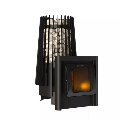  Банная печь Grill'D Cometa Vega 180 Window Max Pro (длинный вынос)