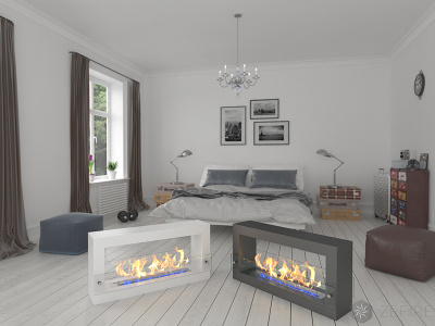 Биокамин Zefire Quarter 1000 (белый)