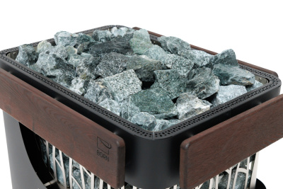  Электрическая печь для бани и сауны Born Stone Black 15 кВт (черный кожух)