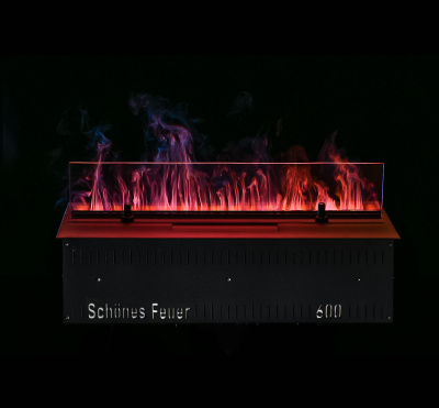 Встраиваемый электрический Schönes feuer 3D-камин FireLine 600 Blue Effect (черная панель)