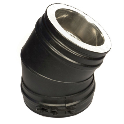 Отвод 45 градусов Schiedel Permeter ULTRA 50 черный, D 130/230 мм