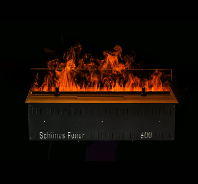 Встраиваемый электрический Schönes feuer 3D-камин FireLine 600 (черная панель)