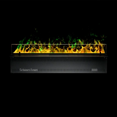 Встраиваемый электрический 3D-камин Schönes feuer Hotline 800 (черная панель)