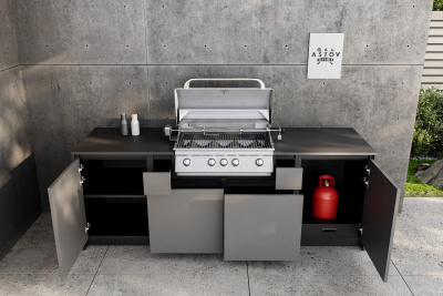 Кухня Astov BBQ № 6 (ширина 2440 мм)(готовое решение) Кухня Astov BBQ № 6 (ширина 2440 мм)(готовое решение)