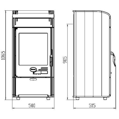  Печь Plamen VESTA (эмалированная, красная) 