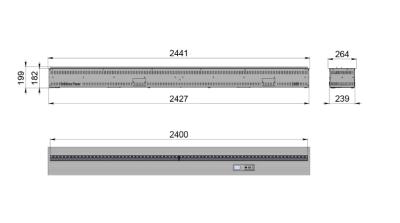 Встраиваемый электрический Schönes feuer 3D-камин FireLine 2400 Blue Effect (черная панель)