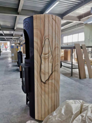  Печь Фёрингер отопительно-варочная "Лада" Окаменевшее дерево (перенесенный рисунок)