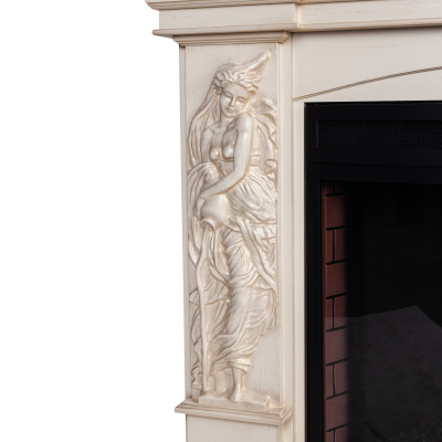 Портал для электрокамина Diva 33 WT Белый дуб с золотой патиной