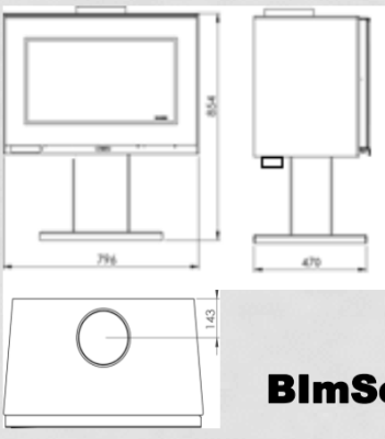 Дровяной камин PANADERO Maja S стальной