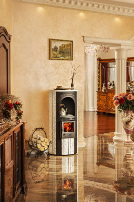  Печь Фёрингер отопительно-варочная "Лада" Пироксенит