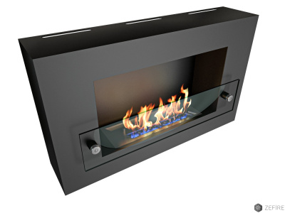 Биокамин Zefire Orion 600 (черный со стеклом)