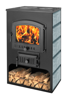 Печь-камин Везувий ПК-03(224) (с плитой, в талькохлорите) Печь-камин Везувий ПК-03(224) (с плитой, в талькохлорите)