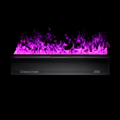 Встраиваемый электрический 3D-камин Schönes feuer Hotline 1500 (черная панель)