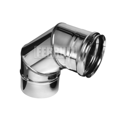 Колено 90 град. Феррум (430/0,8) 3 секции диам. 200