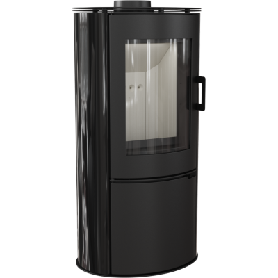  Печь-камин Kratki Koza AB S DR K (черный кафель) 