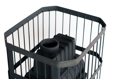  Чугунная банная печь НМК "Сибирь-22". Панорамная дверца (сетка)