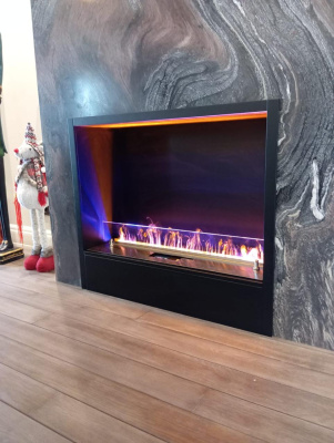 Встраиваемый электрический Schönes feuer 3D-камин FireLine 800 (черная панель)