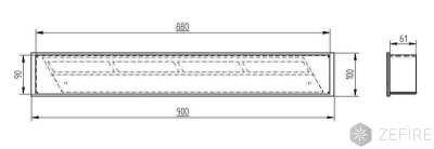 Прямоугольный контейнер Zefire 900