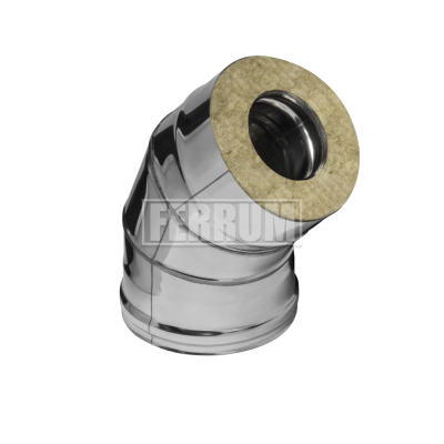 Сэндвич-колено Феррум 135 град. (430/0,8 + оц.) диам.115х200 Сэндвич-колено Феррум 135 град. (430/0,8 + оц.) диам.115х200