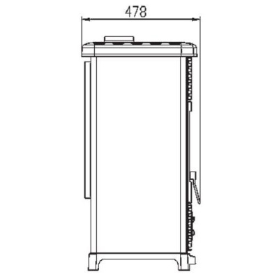  Пeчь Plamen MAESTRAL N (эмалированная, красная)
