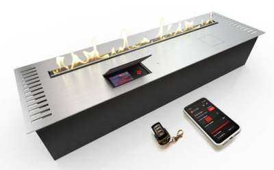 Автоматический биокамин Zefire M 1000 с ДУ шлифованный