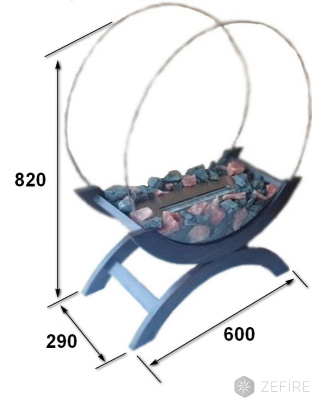 Биокамин Zefire Iris большой (темный)