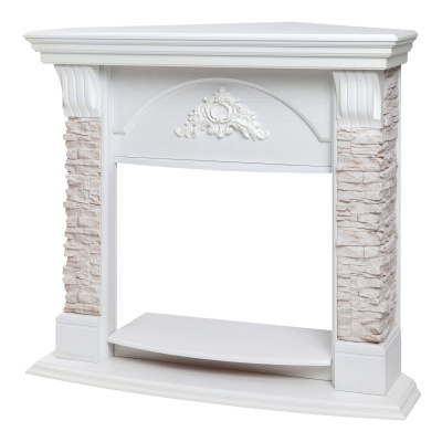 Портал для электрокамина Athena GR STD WT Corner (угловая)