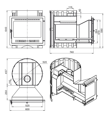 Банная печь Везувий Скиф Ковка 16 Панорама "М" Банная печь Везувий Скиф Ковка 16 Панорама "М"