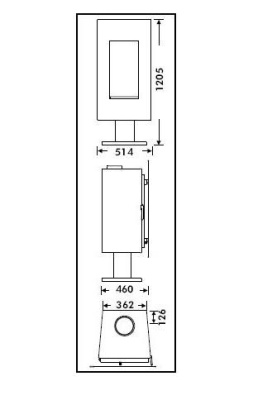 Дровяной камин PANADERO Osaka стальной Дровяной камин PANADERO Osaka стальной