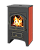  Печь-камин Везувий ПК-01(205) (в красной плитке)