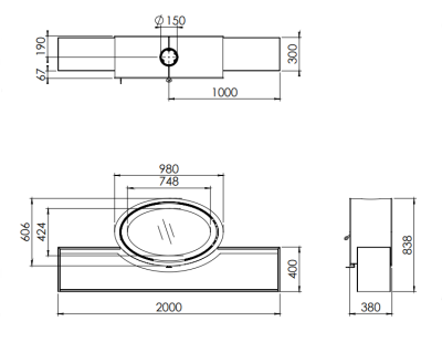  Печь Dik Geurts Oval (основание-скамья)